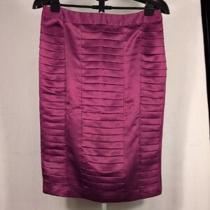 Worthington Purple Pleated Pencil Skirt